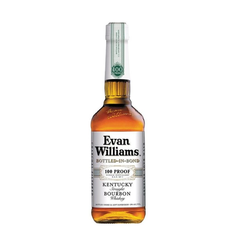 EVAN WILLIAMS White Label 100 Proof Bottled in Bond 50%