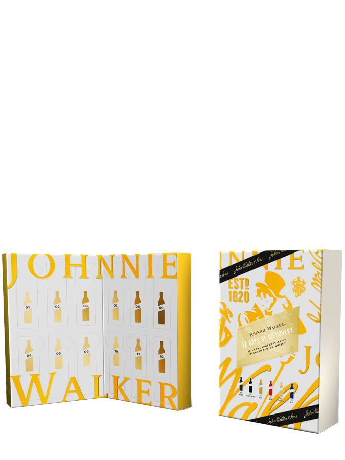 JOHNNIE WALKER Calendrier Collection 12 mignonnettes 40%