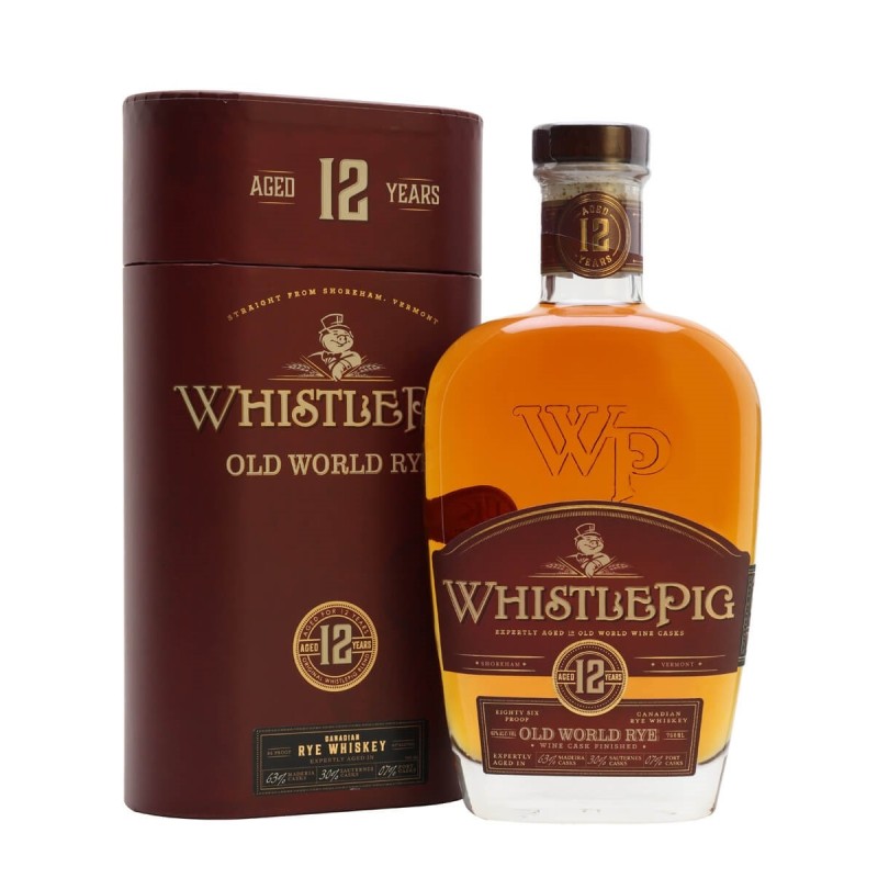 États-Unis WHISTLE PIG 12 Ans Rye Whiskey Old World 43%