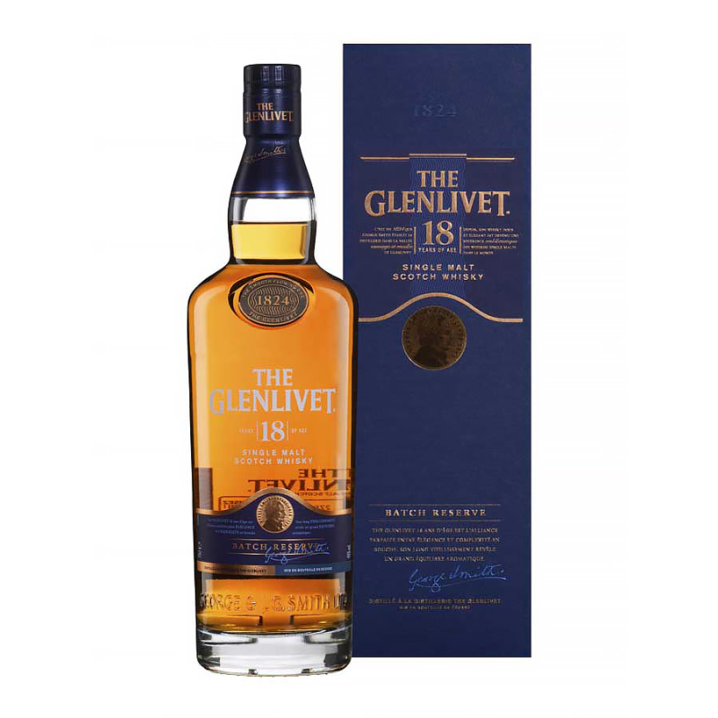 Whisky écossais Single Malt The Glenlivet 18 ans d'âge