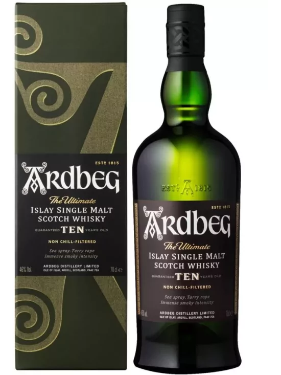 ARDBEG 10 ans 46% (sous étui) ARDBEG 10 ans 46% (sous étui)