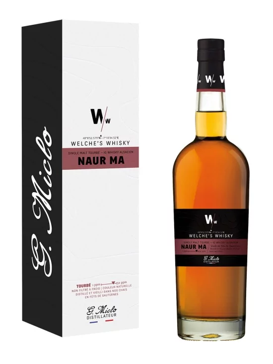 WELCHE’S WHISKY "Naur Ma" Single Malt Tourbé 46% WELCHE’S WHISKY "Naur Ma" Single Malt Tourbé 46%