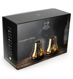 Coffret 2 sets whisky Peugeot Atmosphère +  2 Socles Rafraîchissants Édition Noir Mat