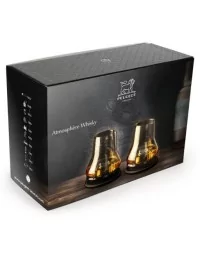 Coffret 2 sets whisky Peugeot Atmosphère +  2 Socles Rafraîchissants Édition Noir Mat