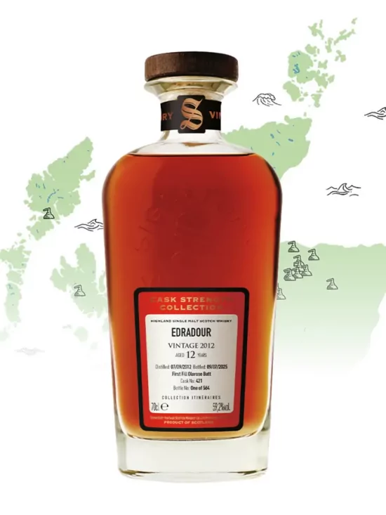 EDRADOUR 12 ans 2012 1st Fill Oloroso Butt Cask Strength Collection Itinéraires 59.20%