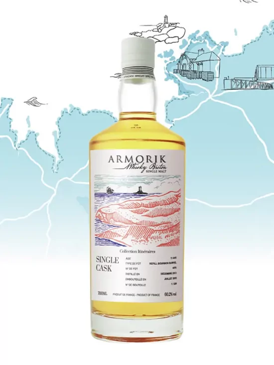 ARMORIK 11 ans 2013 Tourbé ex-Bourbon Itinéraires 60.2% (Avec étui) ARMORIK 11 ans 2013 Tourbé ex-Bourbon Itinéraires 60.2% (Avec étui)