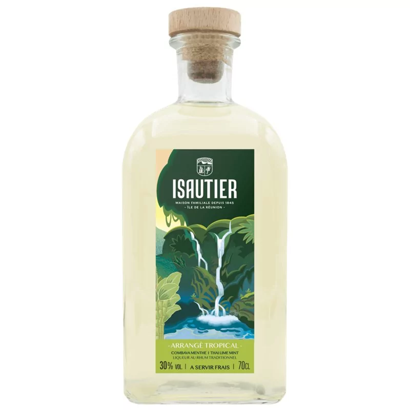 Rhum Arrangé ISAUTIER Tropical Combava Menthe 30% 70cl