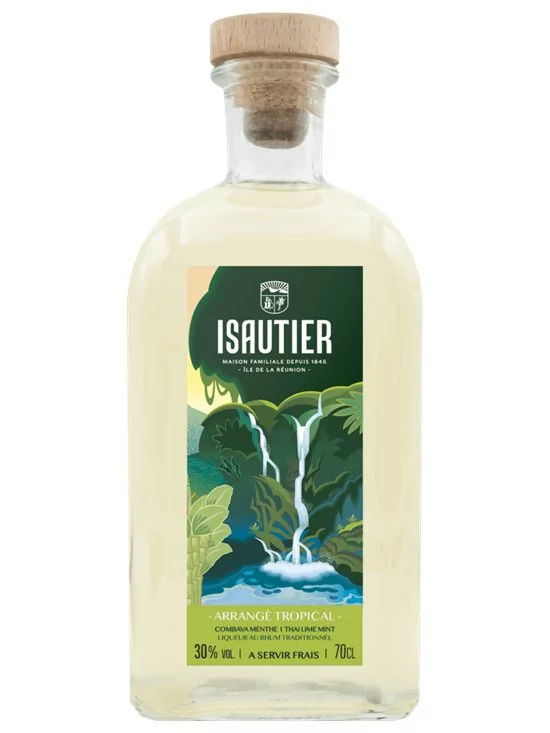 Rhum Arrangé ISAUTIER Tropical Combava Menthe 30% 70cl Rhum Arrangé ISAUTIER Tropical Combava Menthe 30% 70cl