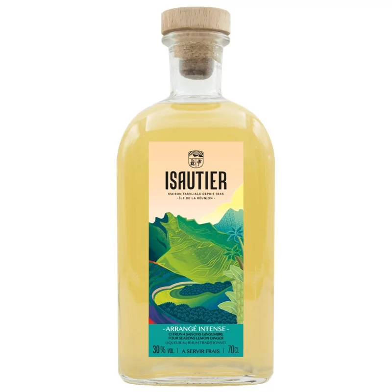 Rhum Arrangé Rhum Arrangé ISAUTIER Intense Citron Gingembre 30% 70cl
