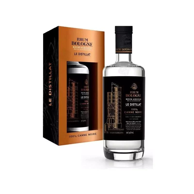 BOLOGNE Le Distillat 100% Canne Noire 70.2% (Avec coffret)