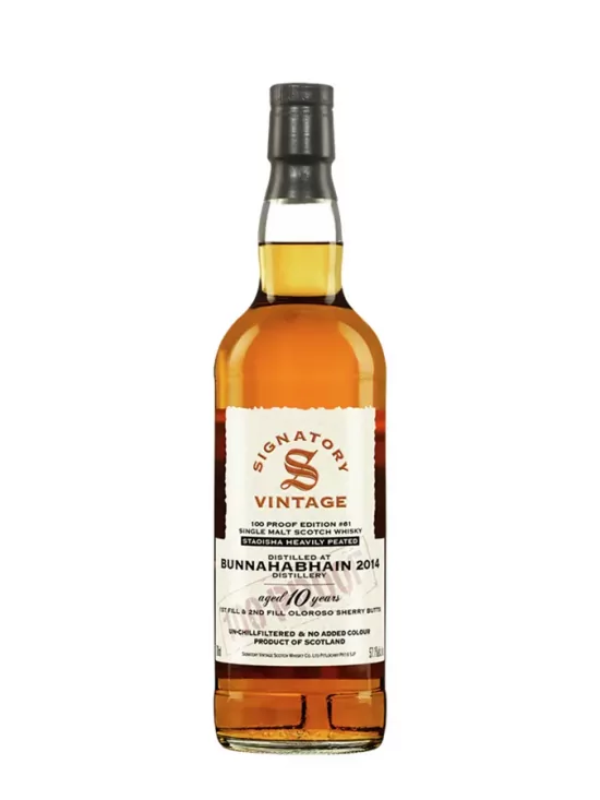 BUNNAHABHAIN STAOISHA 10 ans 100 Proof 2014 Signatory 57.10% BUNNAHABHAIN STAOISHA 10 ans 100 Proof 2014 Signatory 57.10%